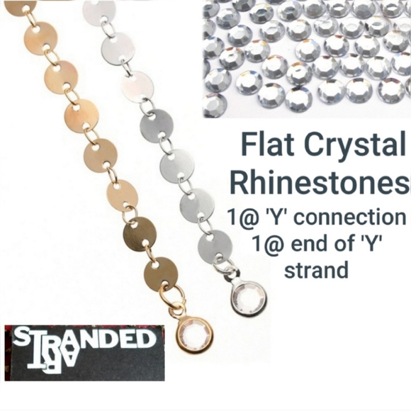 Dream Disc GOLD Triple Layered Y Necklace + Choker - Picture 3 of 8